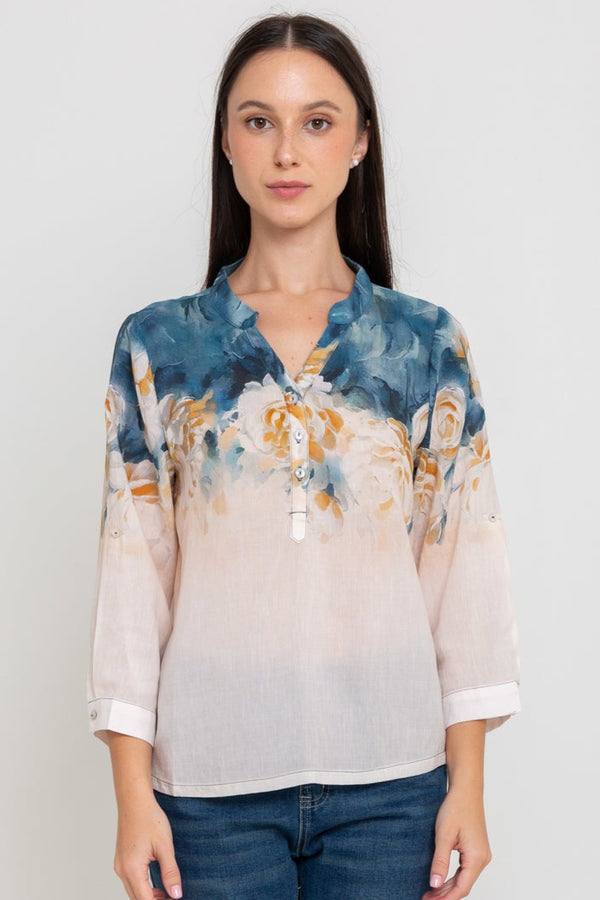 SISTER'S - Cotton Linen Top (Katun Linen) N581 ZE