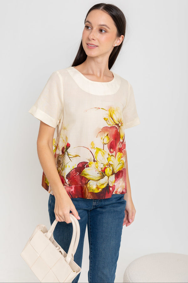 SISTER'S - Cotton Linen Top (Katun Linen) N558 ZE