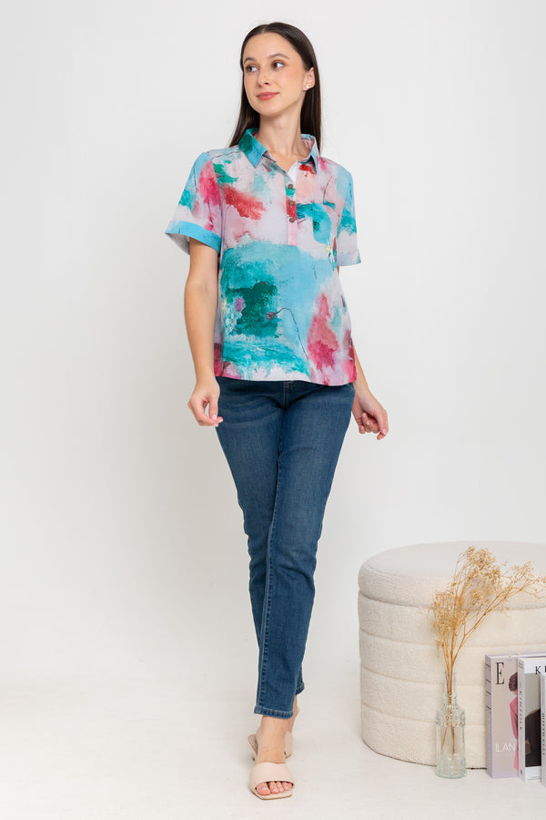 SISTER'S - Cotton Linen Top (Katun Linen) N600 ZE