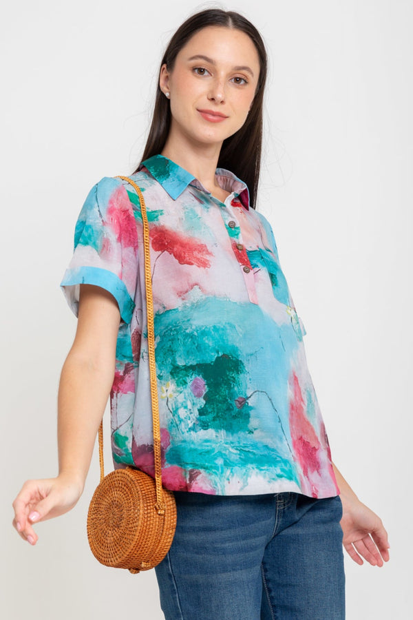 SISTER'S - Cotton Linen Top (Katun Linen) N600 ZE