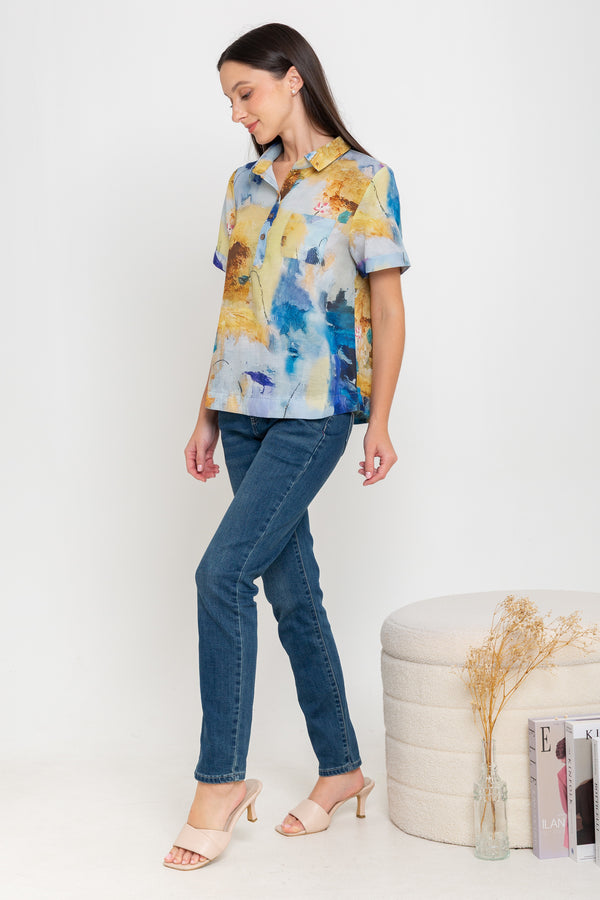 SISTER'S - Cotton Linen Top (Katun Linen) N600 ZE