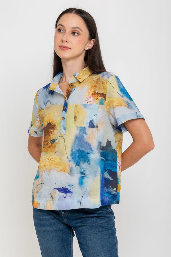 SISTER'S - Cotton Linen Top (Katun Linen) N600 ZE