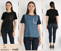 SISTER'S - Cotton Combed Top (Denim Kombi Kaos) 7065 CAP