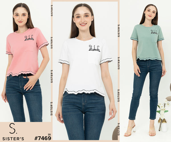 ELLAMOSS - Cotton Combed Top (Kaos) 6088 ZE