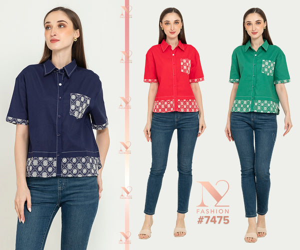 N2 - Cotton Linen Shirt (Katun Linen) 7475
