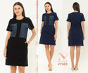 N2 - Cotton Combed Dress (Denim Kombi Kaos) 7483