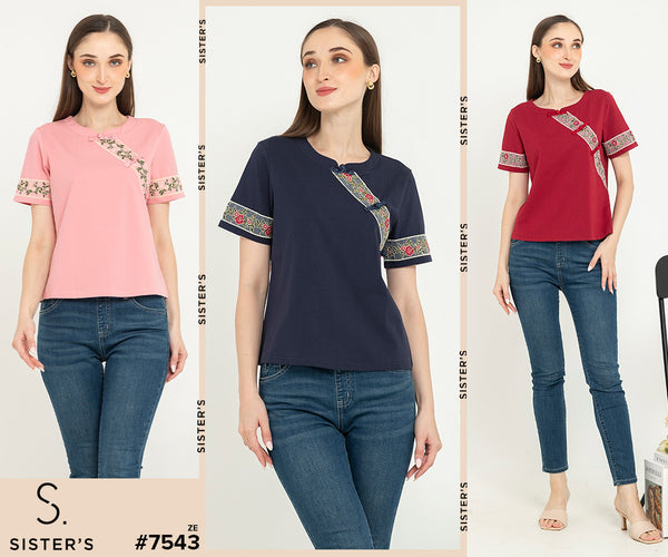 SISTER'S - Cotton Combed Top Cheongsam  (Kaos)  7543 (ZEZ)