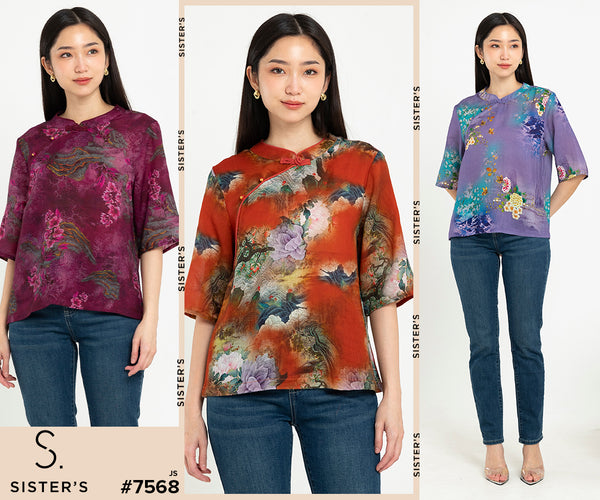 SISTER'S - Cotton Shirt Cheongsam (Katun) 7568 (JSZ)