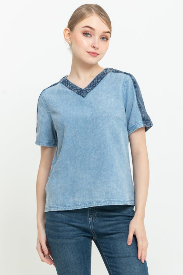 N2 - Denim Top 7540