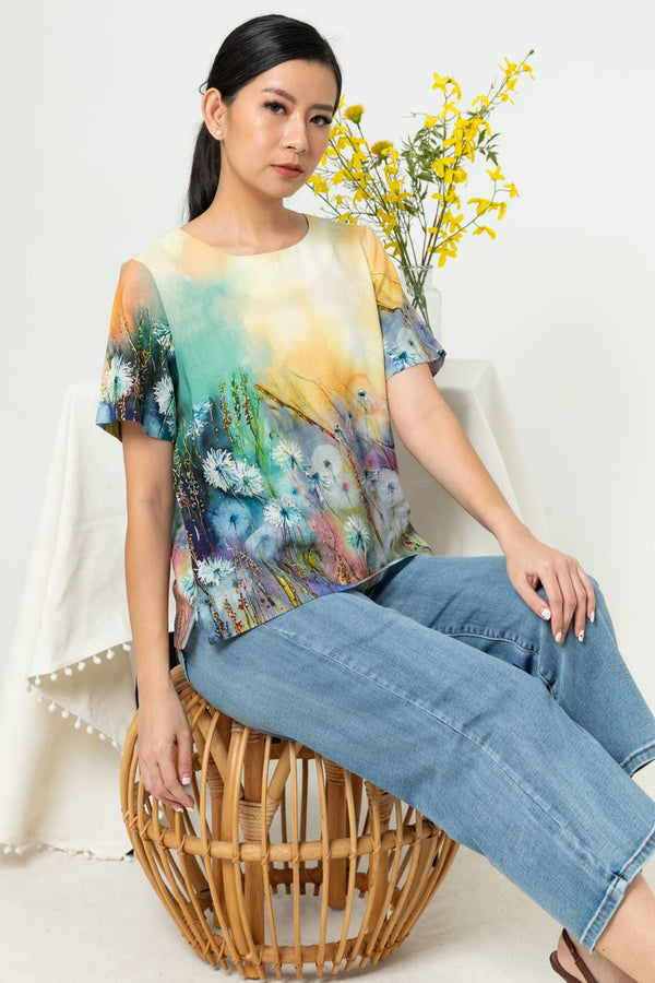 SISTER'S - Cotton Linen Top (Katun Linen) N567 ZE