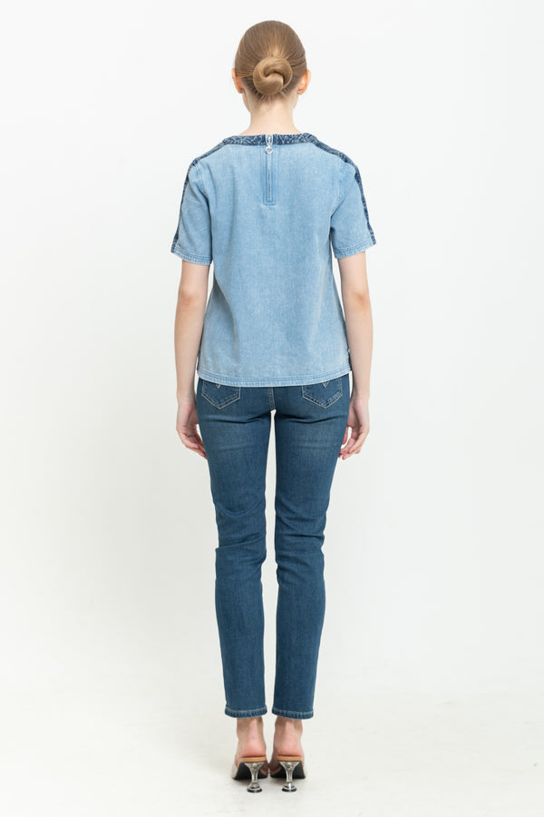 N2 - Denim Top 7540
