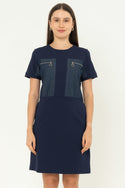 N2 - Cotton Combed Dress (Denim Kombi Kaos) 7483