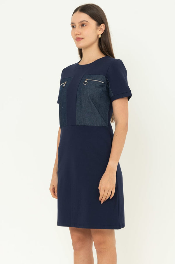 N2 - Cotton Combed Dress (Denim Kombi Kaos) 7483