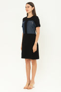 N2 - Cotton Combed Dress (Denim Kombi Kaos) 7483