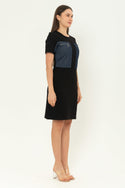 N2 - Cotton Combed Dress (Denim Kombi Kaos) 7483