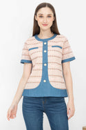 SISTER'S - Cotton Denim Combed Top (Katun Kombi Denim) 7308 ZE