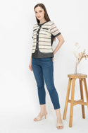 SISTER'S - Cotton Denim Combed Top (Katun Kombi Denim) 7308 ZE