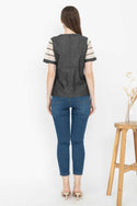 SISTER'S - Cotton Denim Combed Top (Katun Kombi Denim) 7308 ZE