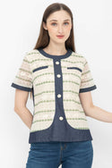 SISTER'S - Cotton Denim Combed Top (Katun Kombi Denim) 7308 ZE