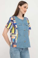 SISTER'S - Cotton Denim Combed Top (Katun Kombi Denim) Y6321 ZE