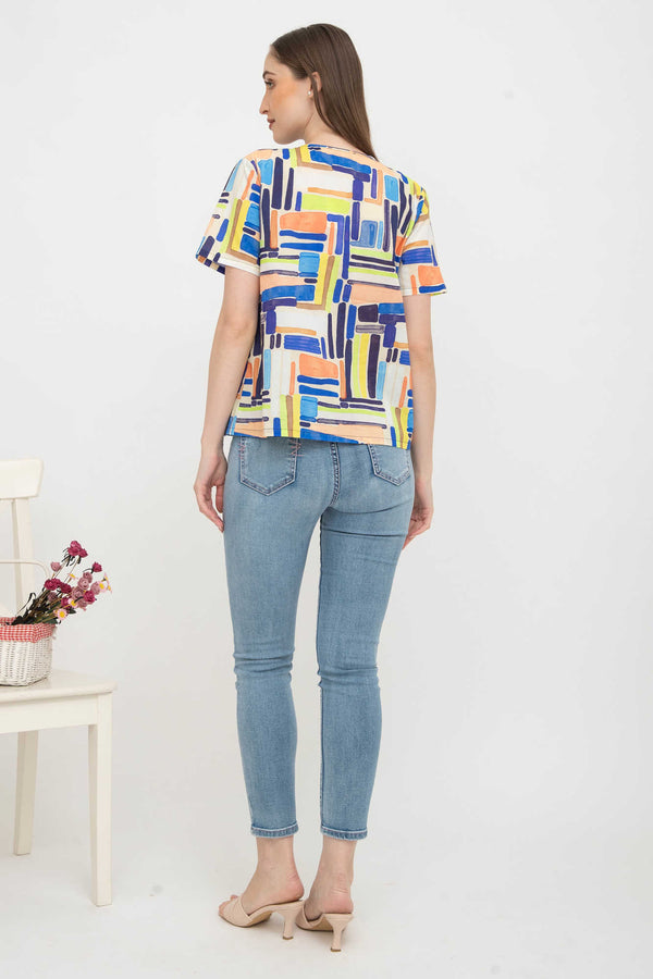 SISTER'S - Cotton Denim Combed Top (Katun Kombi Denim) Y6321 ZE