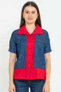 SISTER'S - Cotton Denim Combed Top (Katun Kombi Denim) 6648 CAP