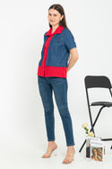 SISTER'S - Cotton Denim Combed Top (Katun Kombi Denim) 6648 CAP