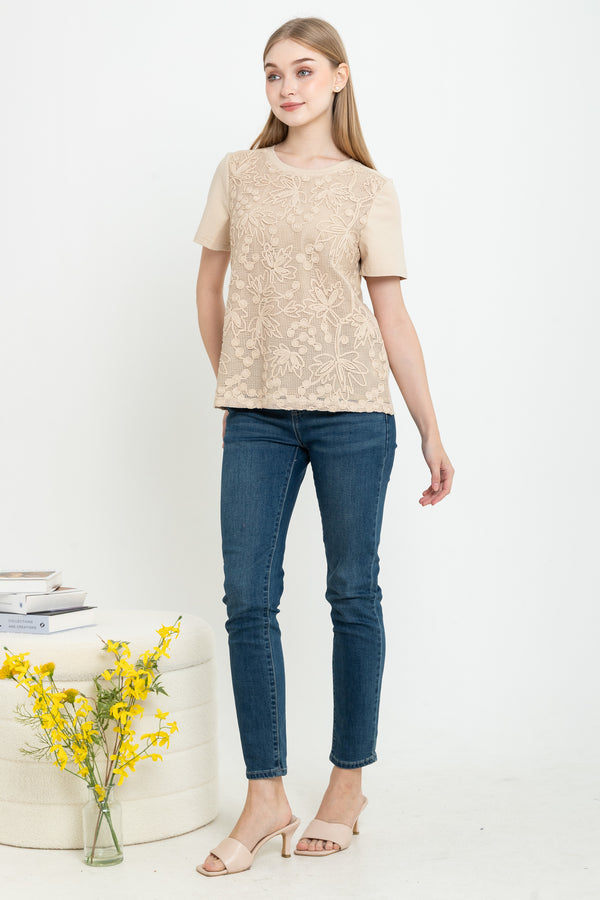 SISTER'S  - Brocode with Cotton Combed Top  (Brukat Kombi Kaos ) S3744  JS