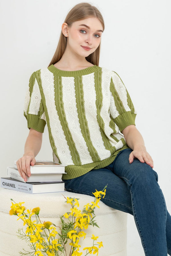 SISTER'S - Cotton with Lace Lining Top (Renda Furing Katun) J802 JS