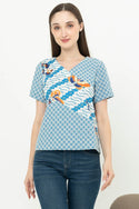 SISTER'S - Cotton Denim Combed Top (Katun Kombi Denim) S209 JS