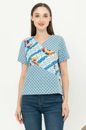 SISTER'S - Cotton Denim Combed Top (Katun Kombi Denim) S209 JS