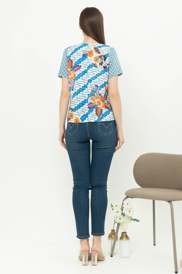 SISTER'S - Cotton Denim Combed Top (Katun Kombi Denim) S209 JS