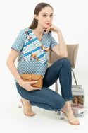 SISTER'S - Cotton Denim Combed Top (Katun Kombi Denim) S209 JS