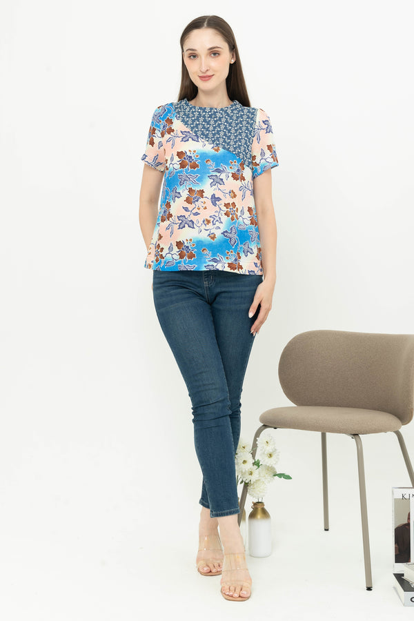 SISTER'S - Cotton Linen Combed Denim Top (Linen Kombi Denim) S207 JS