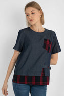 SISTER'S - Cotton Denim Combed Top (Katun Kombi Denim) 7109 CAP