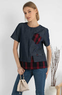 SISTER'S - Cotton Denim Combed Top (Katun Kombi Denim) 7109 CAP