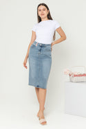 2023 - Jeans Skirt 7/8 (Rok Jeans) S341 JS