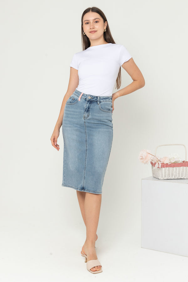 2023 - Jeans Skirt 7/8 (Rok Jeans) S341 JS