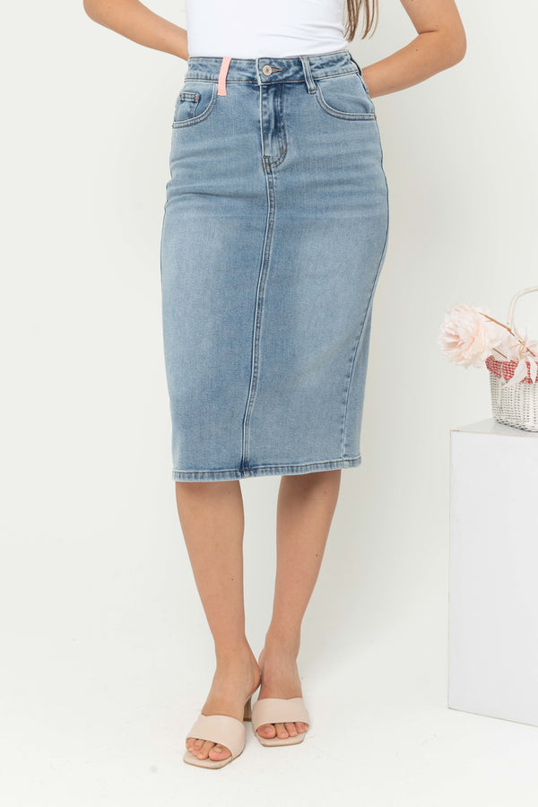 2023 - Jeans Skirt 7/8 (Rok Jeans) S341 JS