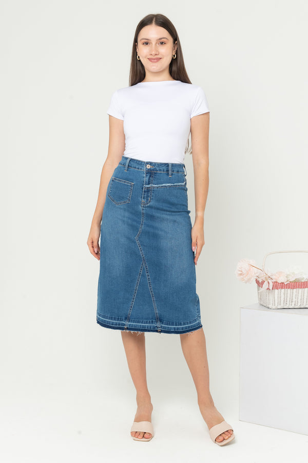 2023 - Jeans Skirt 7/8 (Rok Jeans) S349 JS