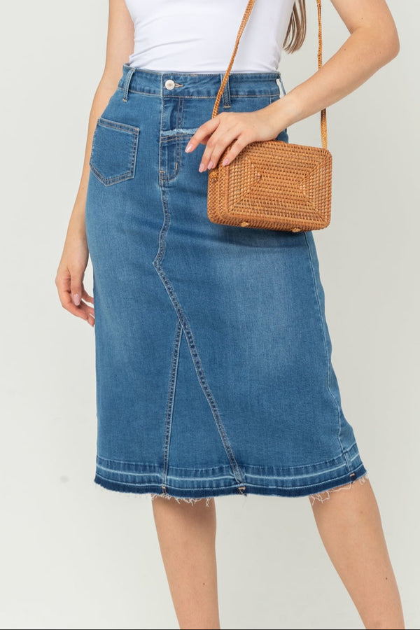 2023 - Jeans Skirt 7/8 (Rok Jeans) S349 JS