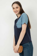 SISTER'S - Cotton Combed Top (Denim Kombi Kaos) 6847 CAP