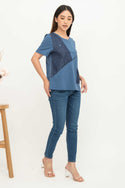 SISTER'S - Cotton Combed Top (Denim Kombi Kaos) C4943 CAP