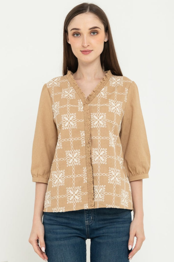 SISTER'S - Cotton Linen Top (Katun Linen) Y9444 ZE
