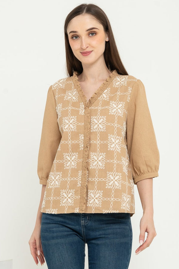 SISTER'S - Cotton Linen Top (Katun Linen) Y9444 ZE