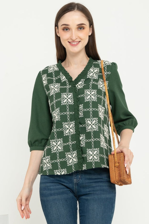 SISTER'S - Cotton Linen Top (Katun Linen) Y9444 ZE