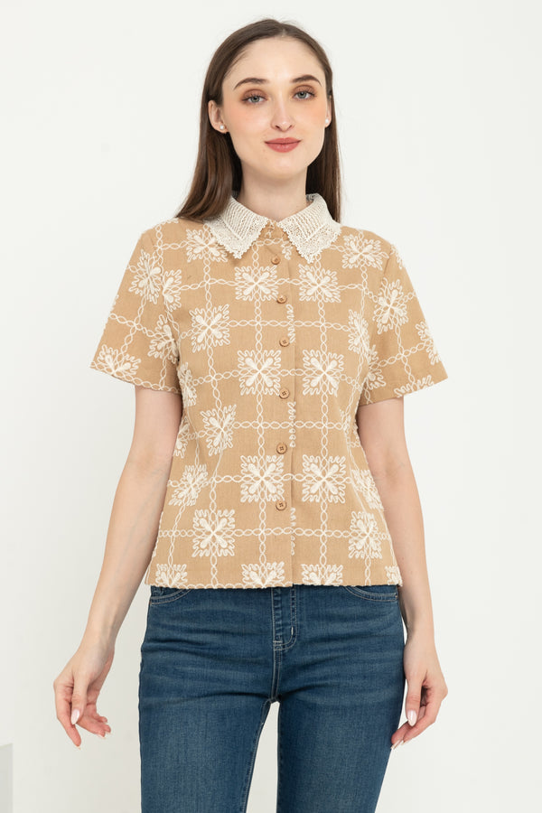 SISTER'S - Cotton Linen Shirt (Katun Linen) Y9448 ZE