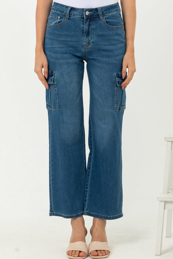 2023 - Cargo Jeans Culottes (Celana Jeans Kulot Kargo) S368 JS