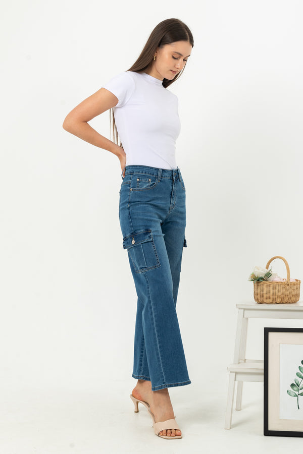 2023 - Cargo Jeans Culottes (Celana Jeans Kulot Kargo) S368 JS