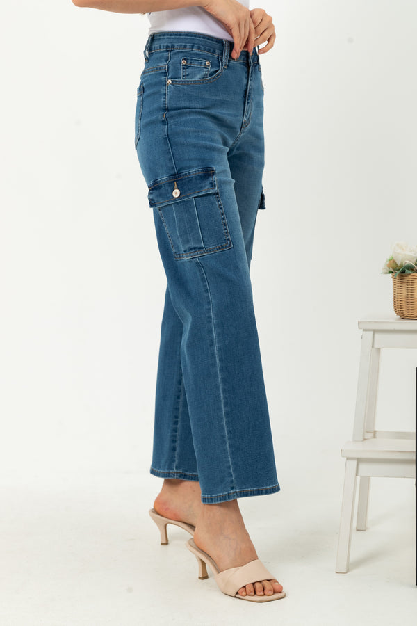2023 - Cargo Jeans Culottes (Celana Jeans Kulot Kargo) S368 JS